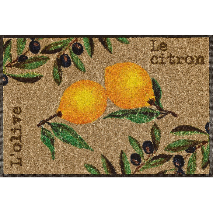 Килимок wash+dry Le Citron 50x75 см для підлоги, для внутрішнього та зовнішнього використання, праний, брудозахисний