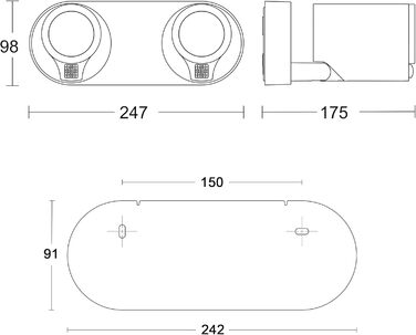 Смарт LED прожектор Steinel Spot DUO SC Connect для вулиці з датчиком руху, димований, керування через додаток, 7 Вт, 3000K, антрацит