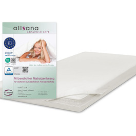 Чохол Allsana для топера 90x200x8 см, антиалергенний, від пилових кліщів, для алергіків, захисний, сертифікований TÜV