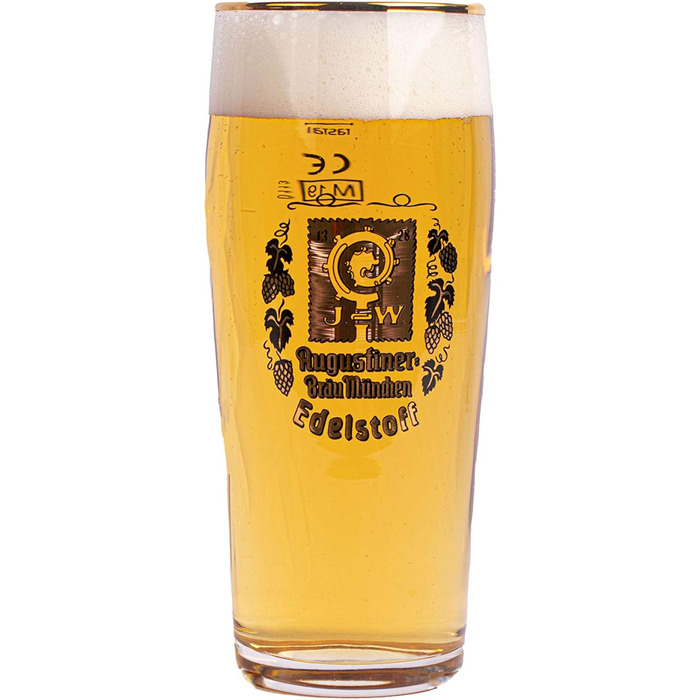 Пивний келих Augustiner Bräu München Edelstoff 0,5 л, набір 6 шт, діамантове скло