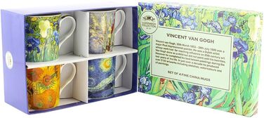 Набір чашок Leonardo Collection Van Gogh, 4 шт – керамічні чашки з малюнками Ван Гога