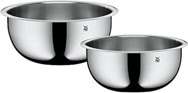Набір кухонних мисок WMF Function Bowls, 2 шт, 22 і 24 см, з нержавіючої сталі Cromargan, багатофункціональні: для змішування, салату, сервірування, штабельовані