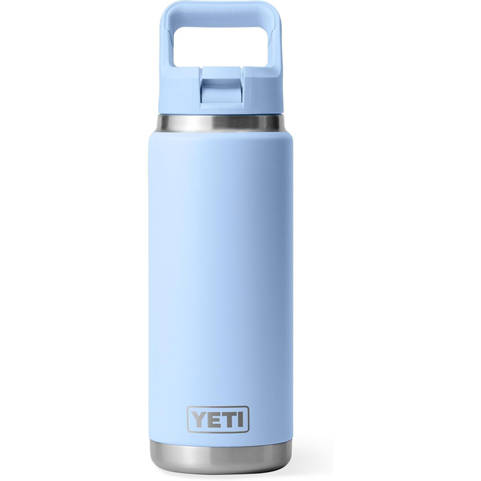 Термобутилка YETI Rambler C з трубочкою, вакуумна нержавіюча сталь, 769 мл, синя