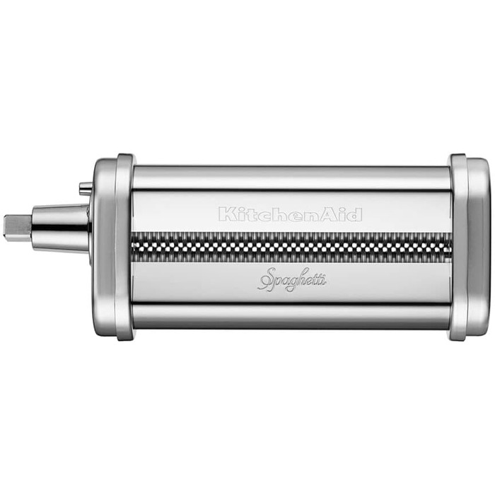 Набір насадок для пасти KitchenAid 5KSMPRA з нержавіючої сталі: машинка для макаронів, насадки для спагеті й фетучіні