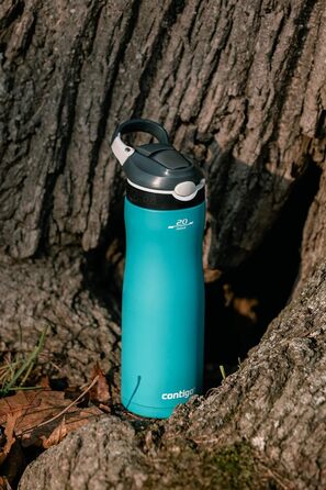 Термобутилка Contigo Ashland Chill з трубочкою, нержавіюча сталь, 590 мл, ізольована, для спорту, велосипеда, туризму, не протікає (Scuba)