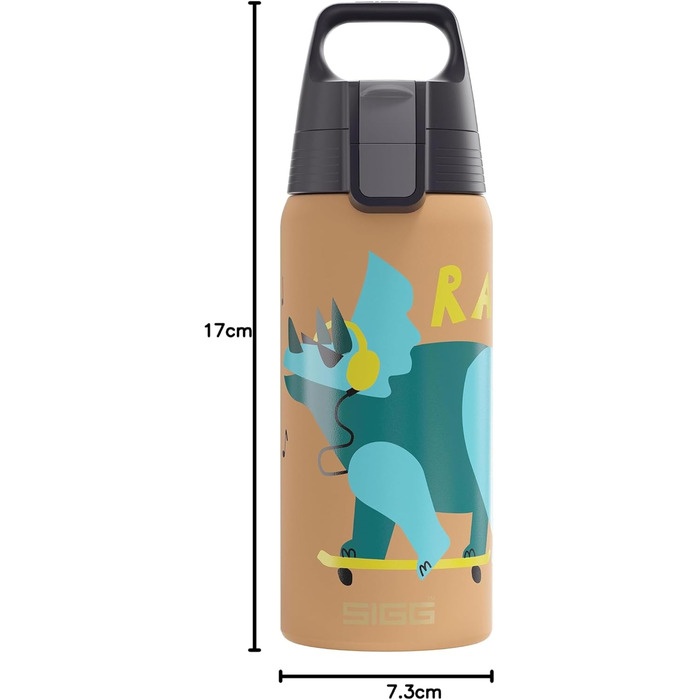 SIGG ізольована пляшка для води для дітей Shield Therm ONE, підходить для газованих напоїв, герметична, легка, BPA-free, 0,5 л (4 Rawsome)