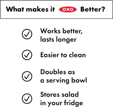 Салатниця-центрифуга OXO Good Grips 5,8 л, прозора, для сушіння салату