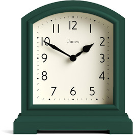 Настільний годинник JONES CLOCKS® Tavern, класичний дизайн, для каміну, спальні, вітальні, офісу, зелений, компактний