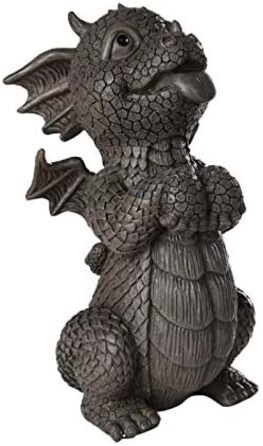 Садова фігура дракона Pacific Giftware, 26 см – декоративна статуя-фентезі для саду, кашпо