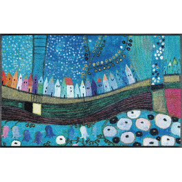 Килимок wash+dry для підлоги, синій, 50x75 см, для дому та вулиці, праний