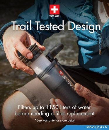 Ручний водяний фільтр Katadyn Hiker Pro для походів, кемпінгу, виживання