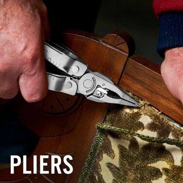 Мультитул Leatherman Super Tool 300, 19-в-1, з потужними плоскогубцями, сріблястий, у комплекті MOLLE-чохол, для важких робіт