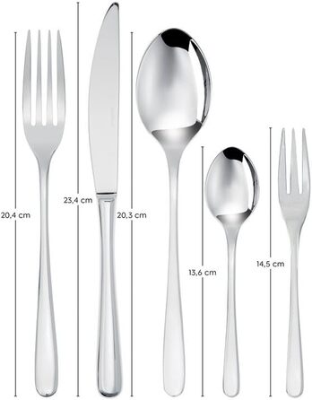 Набір столових приборів Sambonet Taste 18/10, 60 предметів для 12 осіб, нержавіюча сталь, моноблок, можна мити в посудомийній машині