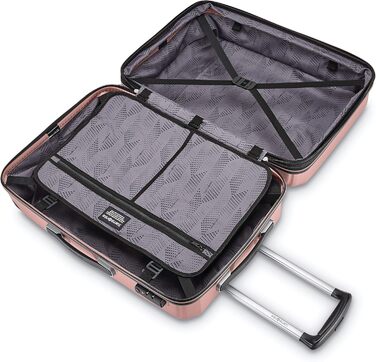 Жорсткий чемодан Samsonite Winfield 3 DLX з обертовими колесами, рожевий, універсальний розмір, ручна поклажа