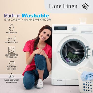 Наволочки LANE LINEN King 100% єгипетська бавовна сатин, 1000 ниток, м'які та прохолодні, сині, 2 шт.