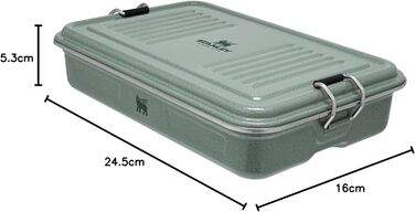 Ланчбокс Stanley Useful Classic Box 1,2 л з нержавіючої сталі, герметичний, BPA-free, підходить для посудомийної машини, стійкий до ударів, зелений Hammertone
