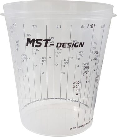 Лак для змішування MST-DESIGN 2300 мл, 20 шт. , зі шкалою