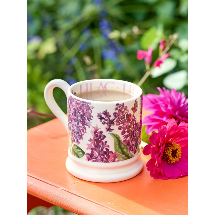 Велика керамічна чашка Emma Bridgewater 1/2 пінти, фіолетова, для кави, капучино, латте, чаю, подарунок на день народження