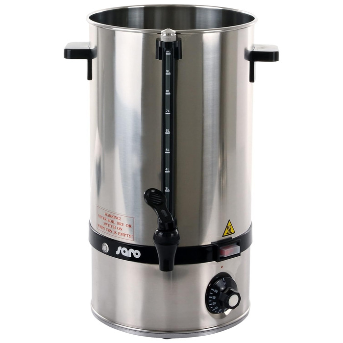 Saro Hot Drink Mini 317-2010 – електричний котел для глінтвейну та гарячої води, 10 л, 2500 Вт