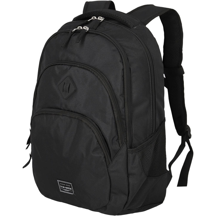 Рюкзак для ручної поклажі Travelite BASICS 22 л, 15,6'' для ноутбука, чорний, міський деньпак з багатьма відділеннями, 45 см