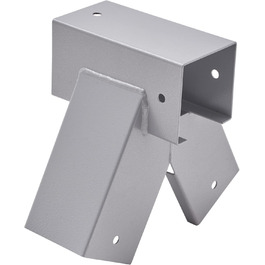 З'єднувач для гойдалки TRIBECCO 90x90 мм, 90°, сірий, сталевий, для садових гойдалок, порошкове покриття, монтажні отвори 10 мм, трикутна А-форма