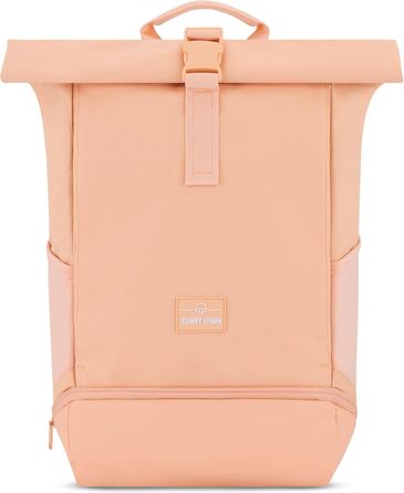 Рюкзак Johnny Urban Allen Medium ролтоп 15 л для жінок і чоловіків, з відділенням для ноутбука, водовідштовхувальний, для університету, роботи, велосипеда, екологічний, персиковий