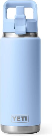 Термобутилка YETI Rambler C з трубочкою, вакуумна нержавіюча сталь, 769 мл, синя