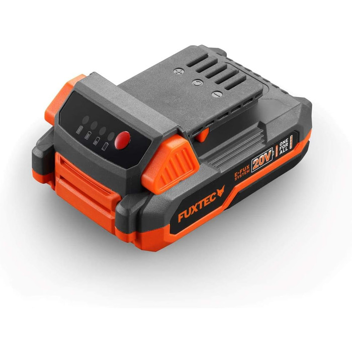 Акумуляторний повітродув FUXTEC 20V FX-E1LB20 з 2 акумуляторами Li-Ion 2Ah та зарядною станцією 2,4A, для саду, доріжок і подвір'я, тиха робота, швидкість до 38 м/с