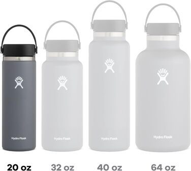 Термобутилка HYDRO FLASK 1180 мл із нержавіючої сталі для води, ізольована спортивна пляшка з герметичною кришкою Flex Cap, ремінцем, підходить для посудомийної машини, Snapper