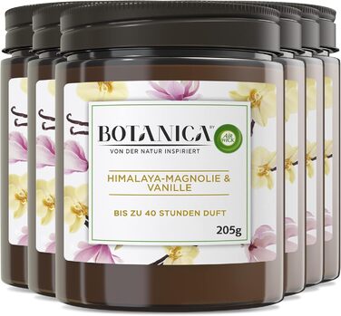 Ароматична свічка Botanica by Air Wick Гімалайська магнолія та ваніль, натуральні інгредієнти, екологічна, у склі, 6 шт