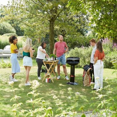 Вугільний гриль Barbecook Loewy 45 з вітрозахистом, для 6 осіб, чорний, 43x43x97 см (Ø 40 см)