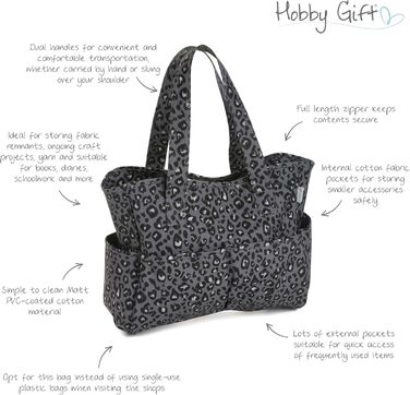 Сумка для рукоділля Hobby Gift, бавовна, леопард, 18x36.5x30 см