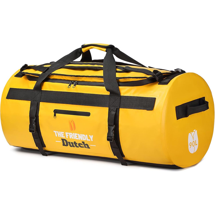 Велика водонепроникна спортивна сумка The friendly Dutch 90L, для чоловіків, жовта, рюкзак та дорожня сумка
