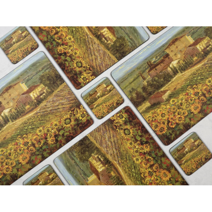 Підставки під чашки Pimpernel Tuscany, набір 6 шт., пробка, декор Тоскана
