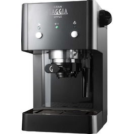Кавоварка Gaggia RI8423/11 GranGaggia Style, еспресо-машина, 15 бар, для меленої кави та чалд, чорна