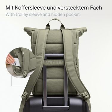 Рюкзак GOT BAG Rolltop Easy з океанічного пластику, водостійкий, для ноутбука 16'', 31 л, колір Seabed