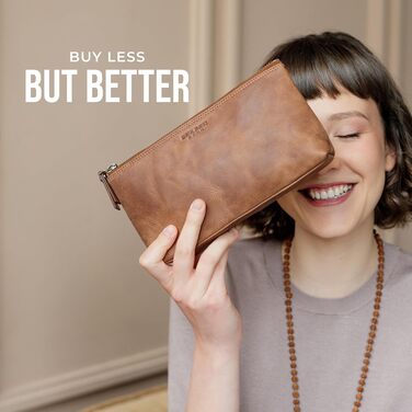 Преміальна косметичка Berliner Bags Anna зі шкіри, маленька жіноча та дівоча косметичка, розмір S, колір кемел