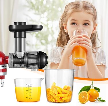 Насадка-соковижималка Gdrtwwh для KitchenAid, повільна жувальна соковижималка та цитрус-прес, аксесуар для овочів і фруктів