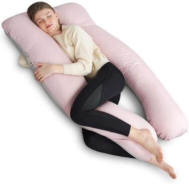 Подушка для вагітних sei Design XXL – ортопедична подушка для сну на боці, з наволочкою, підтримка для стегон, спини, живота та колін, комфортне положення для вагітних, подушка для годування та сну