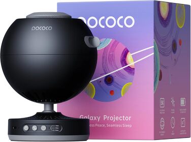 Проектор зоряного неба POCOCO, домашній планетарій для дітей і дорослих, нічник для спальні та інтер'єру, декор, допомога при засинанні, 2 диски, чорний