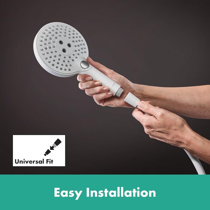 Душова лійка hansgrohe Raindance Select S 120 мм, 3 режими, EcoSmart 9 л/хв, антивапняна, PowderRain, матова біла