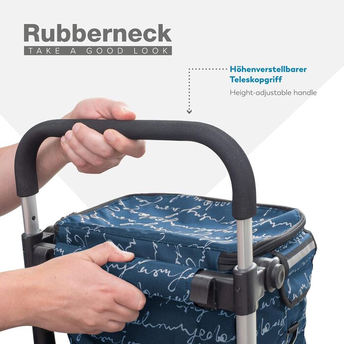 Складна господарська сумка-візок Rubberneck з охолоджувачем, регульована ручка, синя