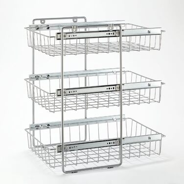 Висувний кошик для шафи 50 см, 3-рівневий органайзер Stauraum-Shop