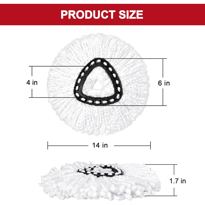 Набір із 12 мікрофібрових насадок для швабри O-Cedar Easy Wring Spin Mop, змінні головки для легкого прибирання