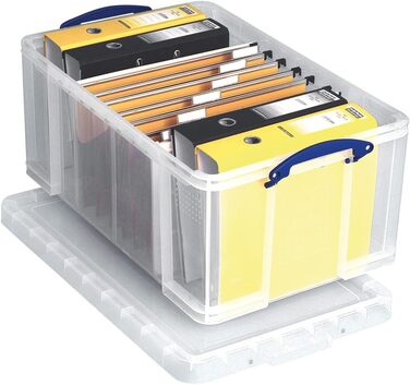 Набір 2 прозорих контейнерів Really Useful Box 64 л для зберігання та організації, 710x440x310 мм