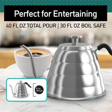 Кавовий чайник ручного заварювання Coffee Gator 1,6 л (1,2 л)