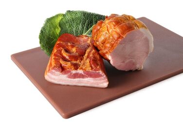 Дошка для нарізання HENDI HACCP, двостороння, для м'яса, 600x400x18 мм, HDPE 500, коричнева