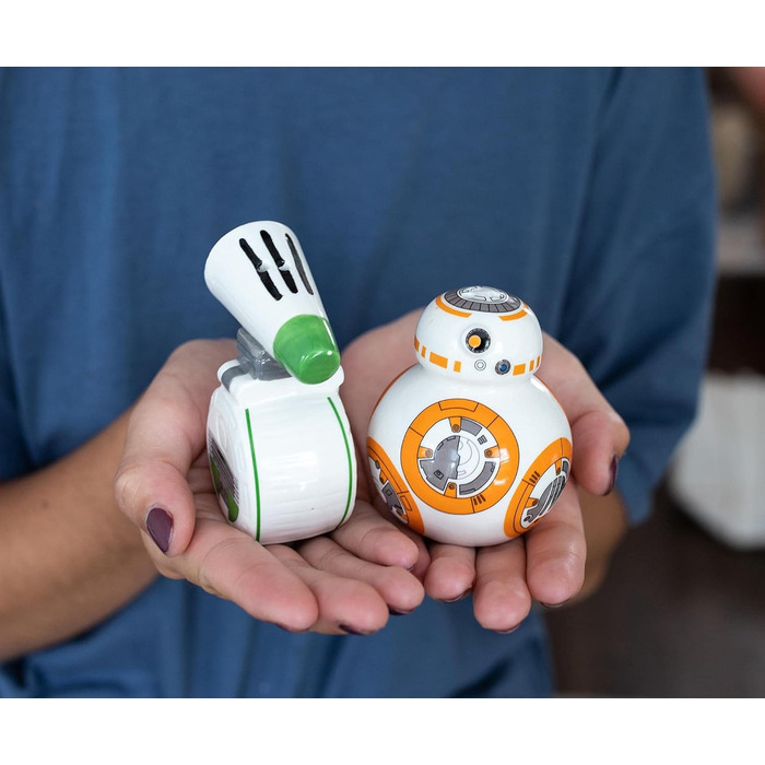 Керамічні сільничка і перечниця Star Wars BB-8 та D-O, набір 2 шт.