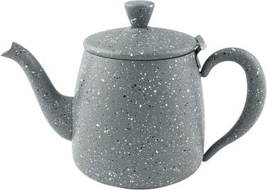 Чайник Café Olé PT-048, преміум 18/10 нержавіюча сталь, 1,4 л, сірий граніт, безкапельний носик, порожнисті ручки, відкидний кришка