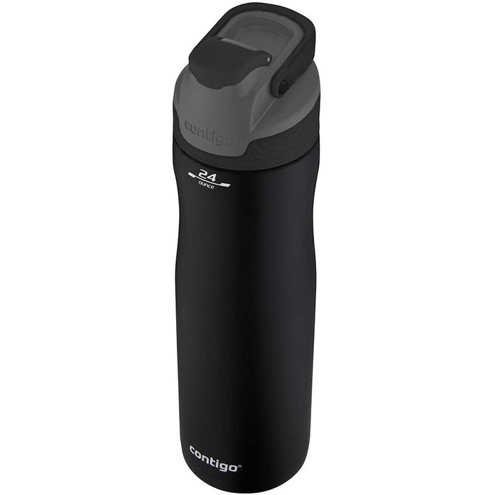 Термобутилка Contigo Autoseal Chill, 720 мл, чорна, нержавіюча сталь, ізольована, для води, BPA-free, до 28 годин холоду, герметична